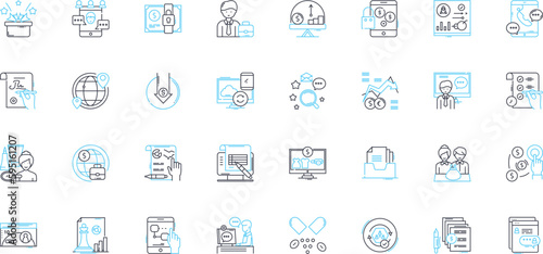 Environmental regulation linear icons set. Reduction, Conservation, Preservation, Compliance, Sustainability, Emissions, Pollution line vector and concept signs. Carbon,Footprint,Waste outline