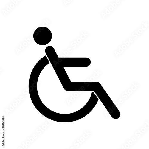 Handicapped patient line icon. linear style sign for mobile concept and web design..eps