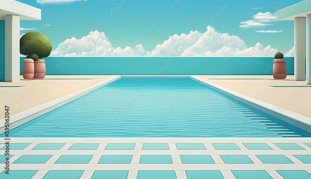 Obraz premium リゾート プール | resort pool Generative AI