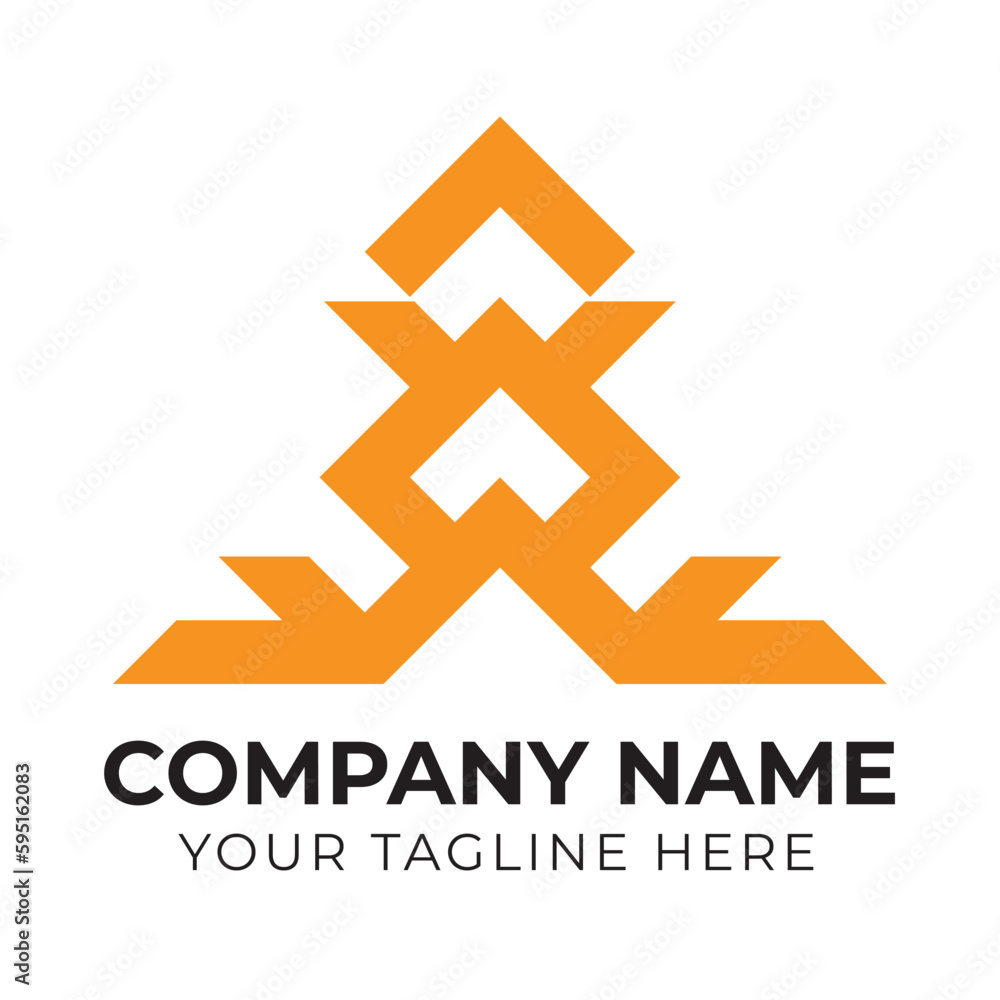 Corporate abstract monogram business logo design template Corporate abstract monogram business logo design template
