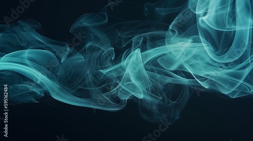 wavy smoke background, digital art illustration, Generative AI