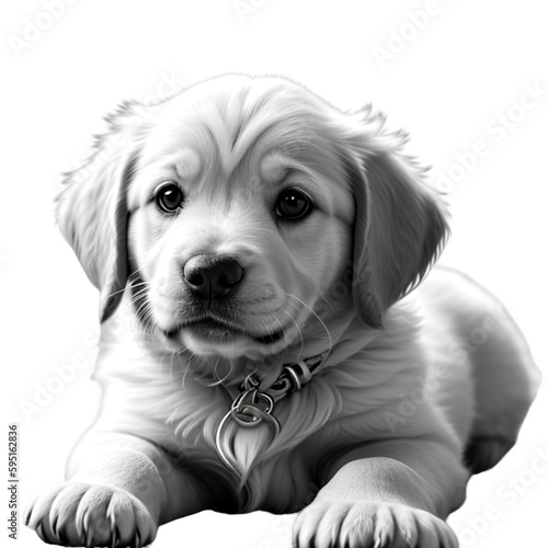 golden retriever puppy -  Ilustrative  Generative photo