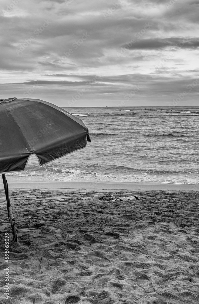 Umbrella on the Beach in Hawaii.