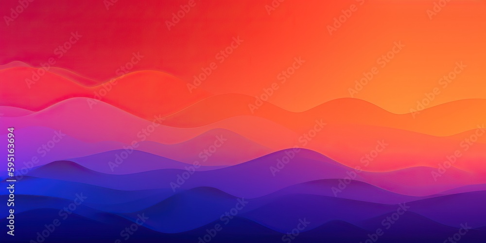 Abstract background in orange and blue, generative ai