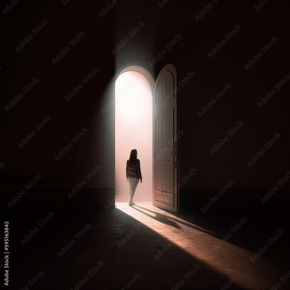 Walking through the door threshold, generative ai Walking through the door threshold, generative ai
