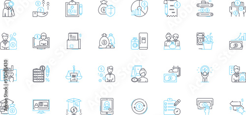 Active Listening linear icons set. Empathy, Concentration, Open-mindedness, Patience, Communication, Feedback, Attentiveness line vector and concept signs. Comprehension,Engagement,Understanding