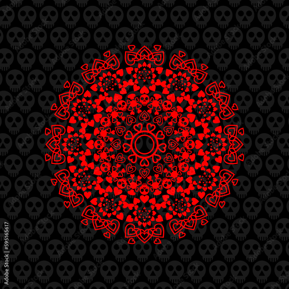 unique and cool mandala illustrations, ornaments, skull backgrounds. unique and cool mandala illustrations, ornaments, skull backgrounds.