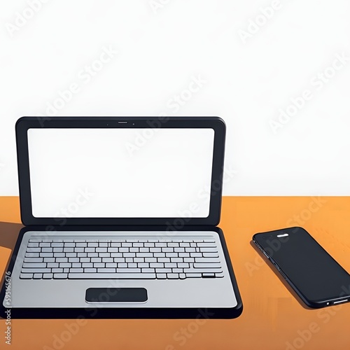 laptop with blank screen © WERKBAU