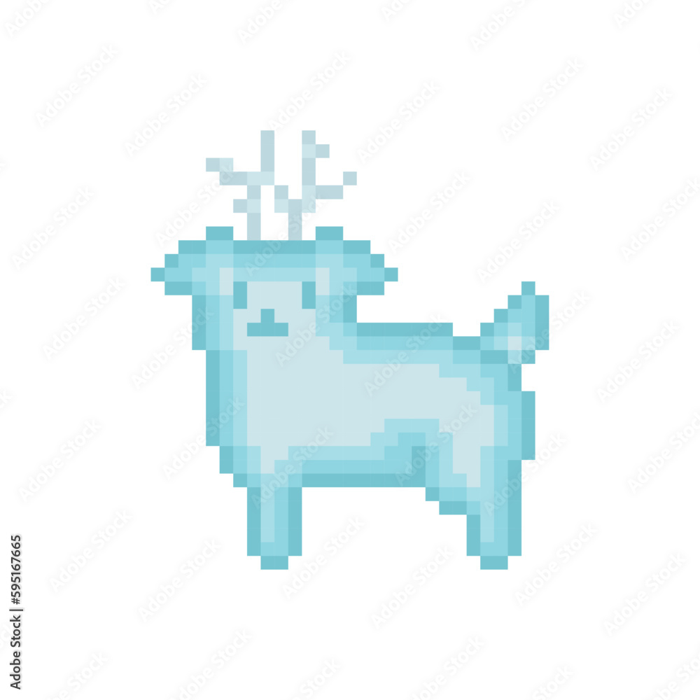 Fototapeta premium Fantasy animal, pixel art creature