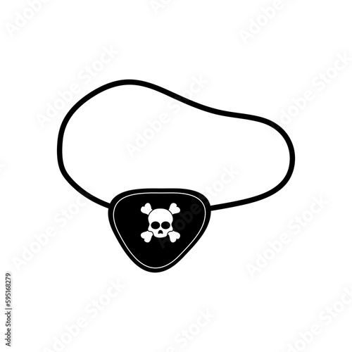 eye patch, pirate eye patch vector illustration on white background..eps