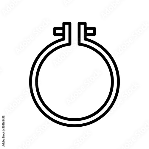 adjustable embroidery hoop illustration on white background..eps
