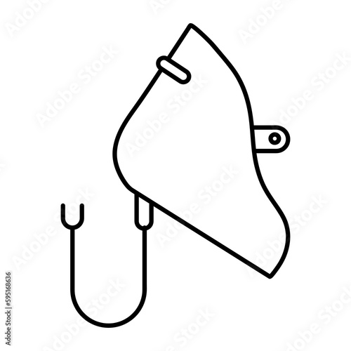 Anesthesia mask icon. Simple illustration of anesthesia mask vector icon on white background..eps