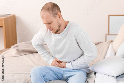 Young man with appendicitis...