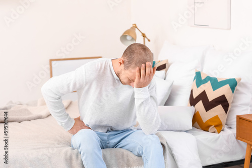Young man with appendicitis...