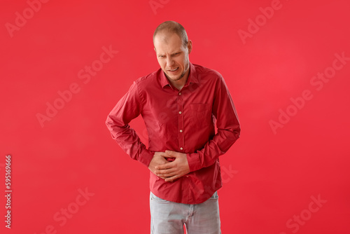 Young man with appendicitis...