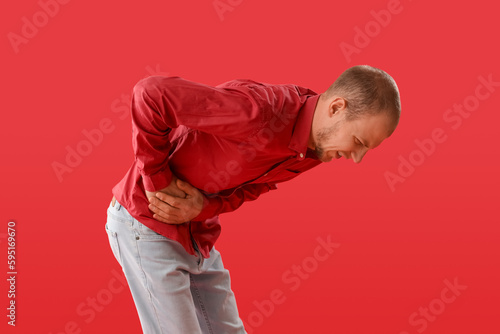 Young man with appendicitis...