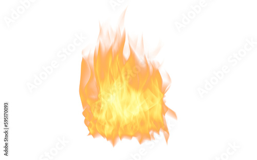 Fire, flame and png with explosion isolated on a background for heat, warmth or burning. Combustion, orange and fireball with an illustration of a torch on transparent space as an element