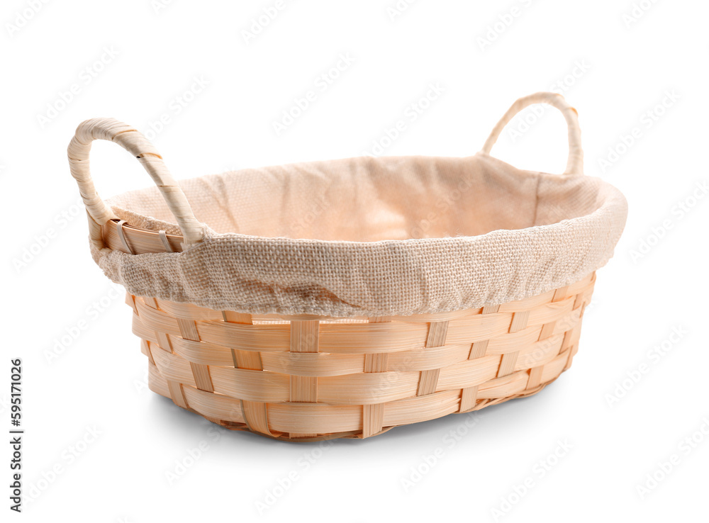 Empty basket isolated on white background Empty basket isolated on white background