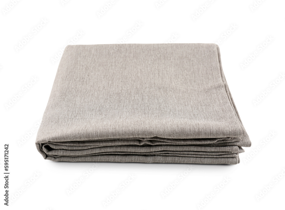 Clean folded napkin on white background Clean folded napkin on white background