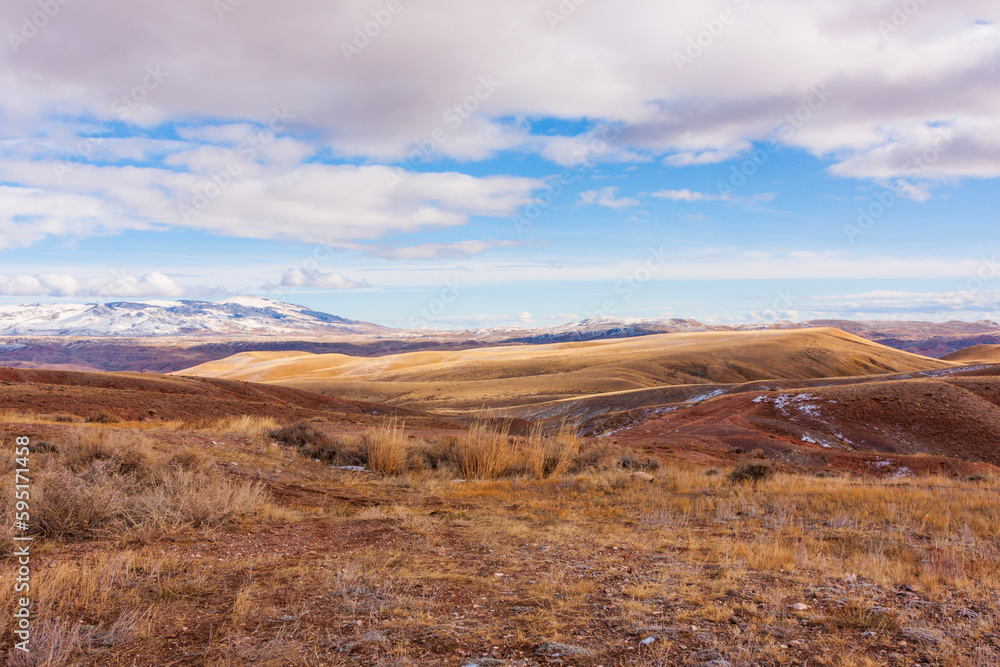 Wyoming. Prairie and hills in winter.