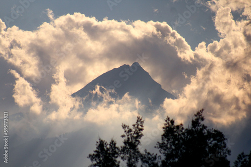 sunset in the mountains