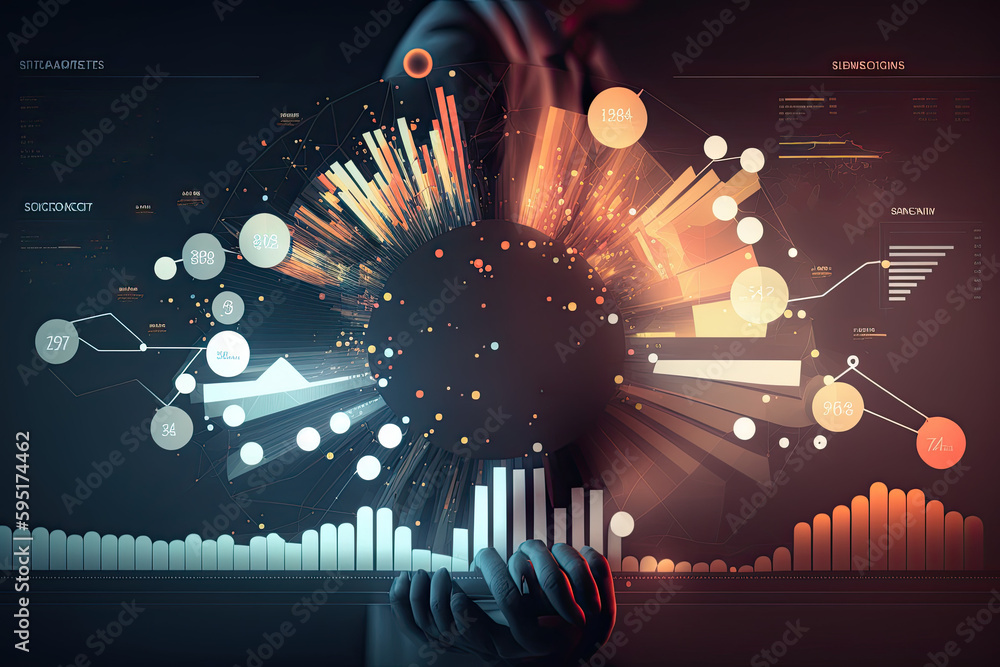 stock market business analysis, sophisticated data visualization ...