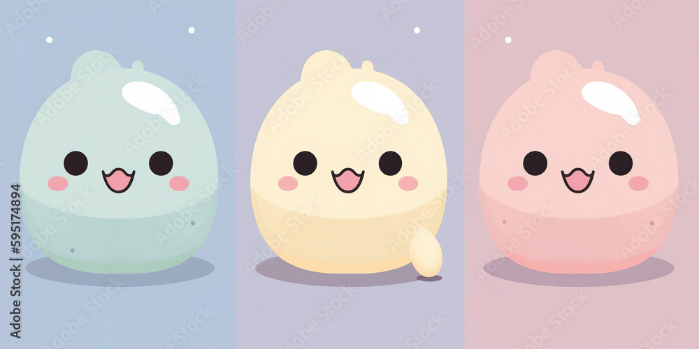 Cute kawaii minimal character pastel Cute kawaii minimal character pastel