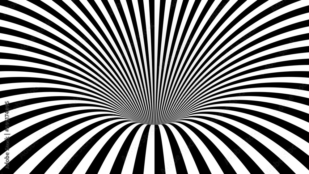 3D Surreal Striped Pattern Background And Hole 3D Surreal Striped Pattern Background And Hole