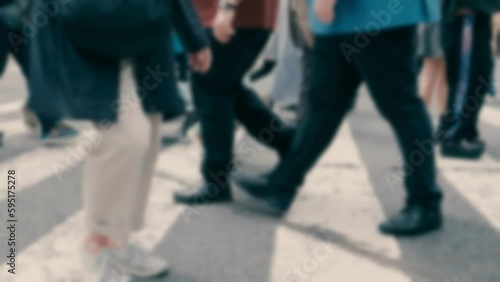 Wallpaper Mural Many pedestrians crossing on the road, Shibuya in Tokyo in Japan, Business or people, Blurred, Slow motion, Gimbal used Torontodigital.ca