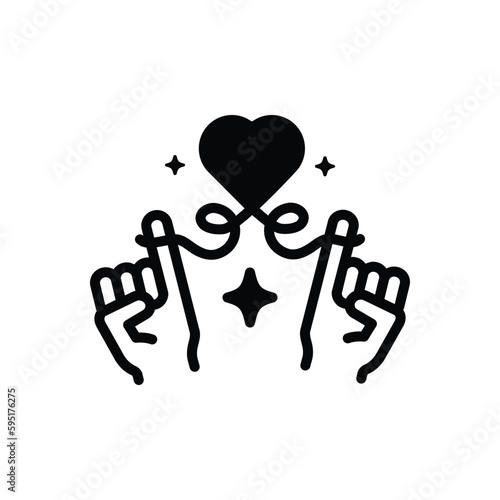 Black solid icon for fate 