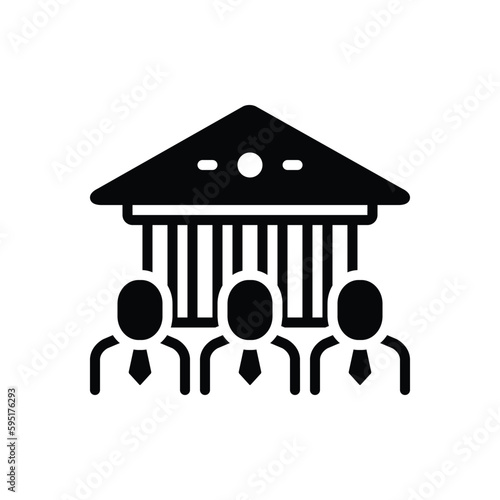 Black solid icon for lawyers 
