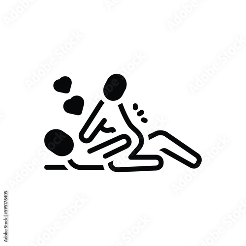 Black solid icon for sexual 