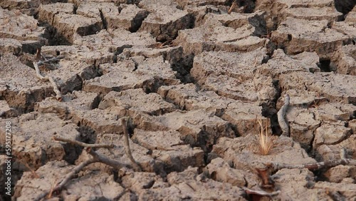 Close up cracked ground texture drought seanson background photo