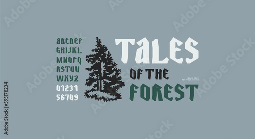 Decorative sans serif font in retro style