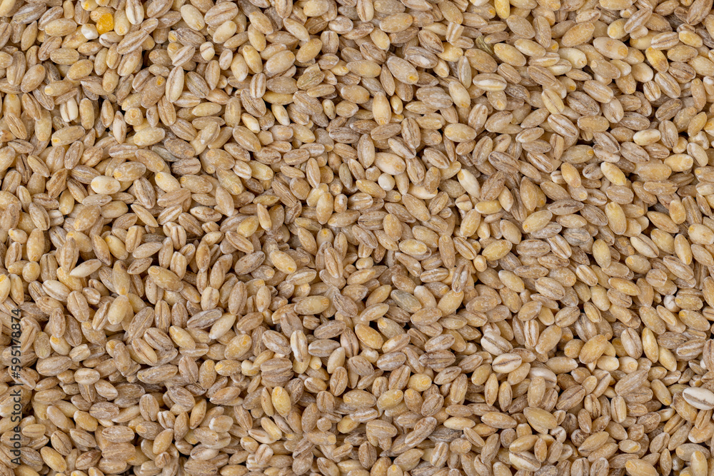 Cheap tasteless barley porridge close-up Cheap tasteless barley porridge close-up