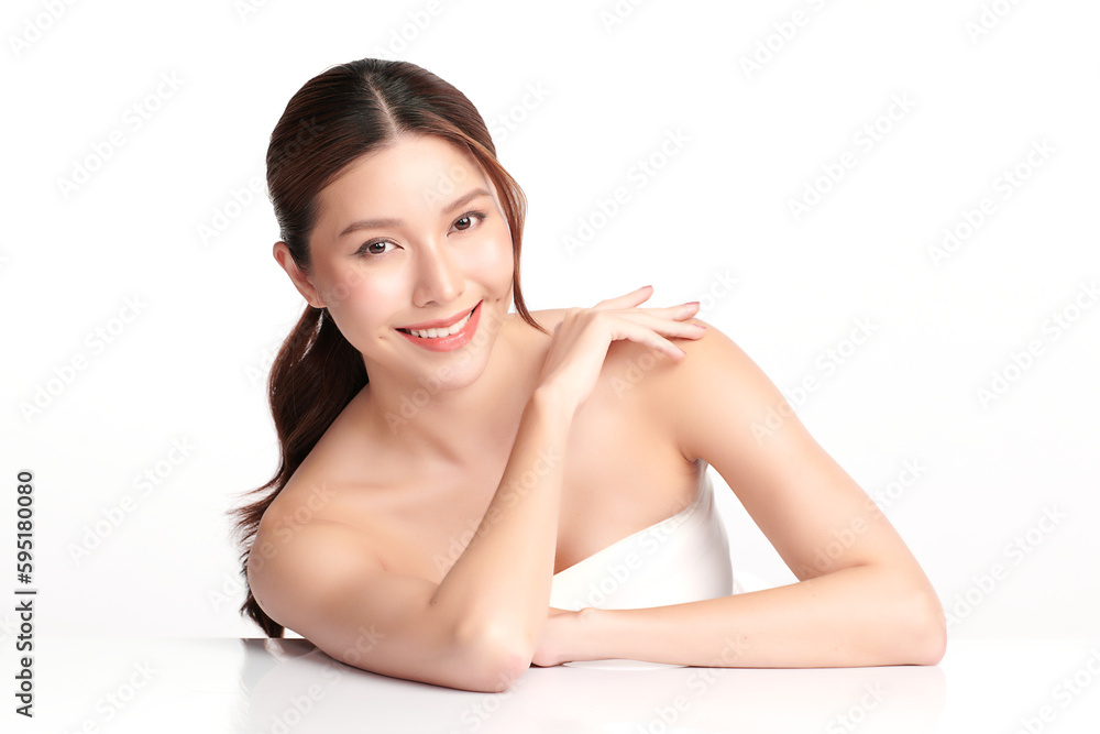 Beautiful young asian woman with clean fresh skin on white background, Face care, Facial treatment, Cosmetology, beauty and spa, Asian women portrait. Beautiful young asian woman with clean fresh skin on white background, Face care, Facial treatment, Cosmetology, beauty and spa, Asian women portrait.