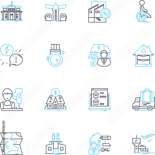 Wills linear icons set. Estate, Heir, Executor, Beneficiary, Probate, Trusts, Testament line vector and concept signs. Inheritance,Legal,Assets outline illustrations