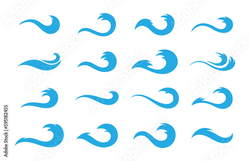 Wave icon isolated vector illustration.