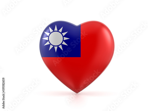 Free Download Taiwan heart flag - GFXLoad