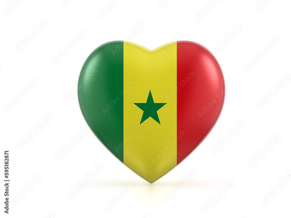 Senegal heart flag Senegal heart flag