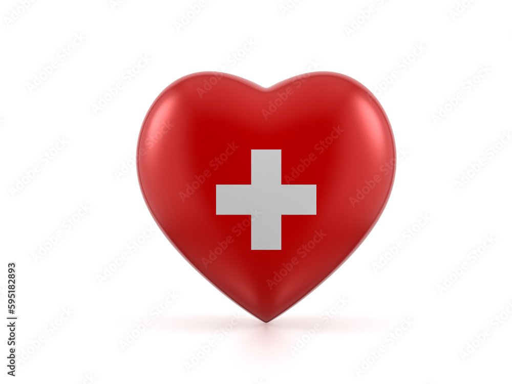 Switzerland heart flag Switzerland heart flag
