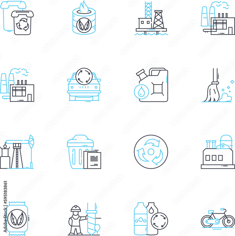 Proactive management linear icons set. Leadership, Planning, Prevention, Forecasting, Strategy, Initiation, Analysis line vector and concept signs. Anticipation,Futuristic,Visionary outline