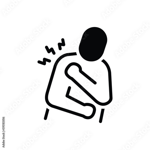 Black solid icon for acute 