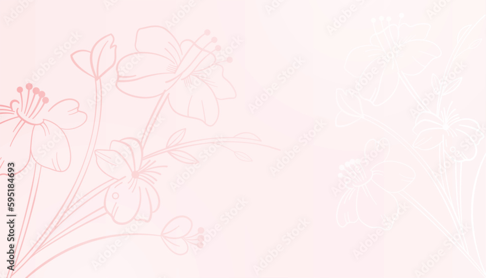 spring time pink background with blooming flower design