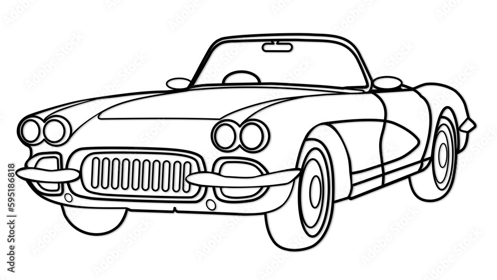 classic car illustration