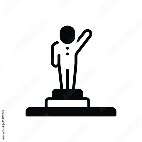 Black solid icon for existing 