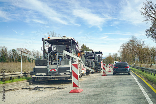 Special equipment for repair on road works. © andov