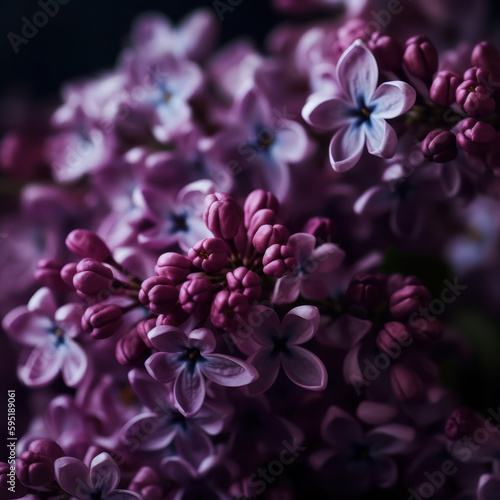 lilac flowers in the garden © Alex