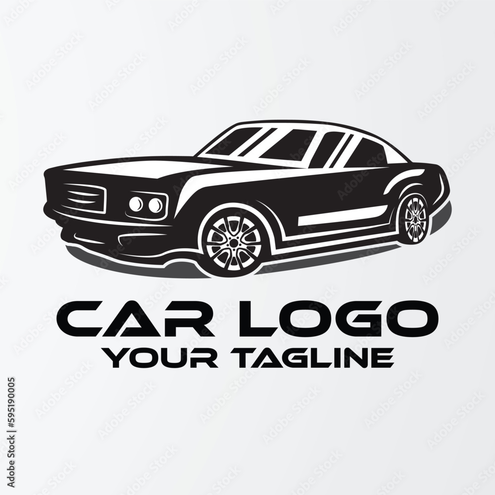 Car Logo Design Template With Editable Text