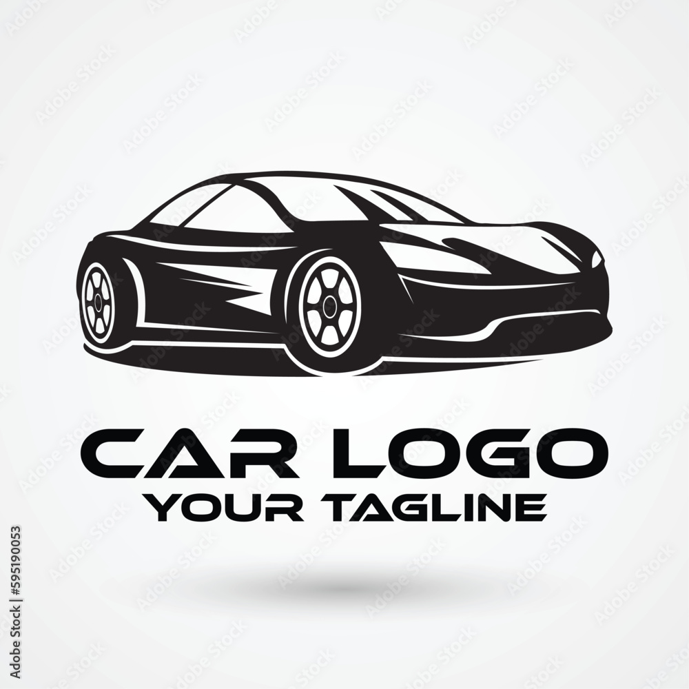 Fototapeta premium Car Logo Design Template With Editable Text